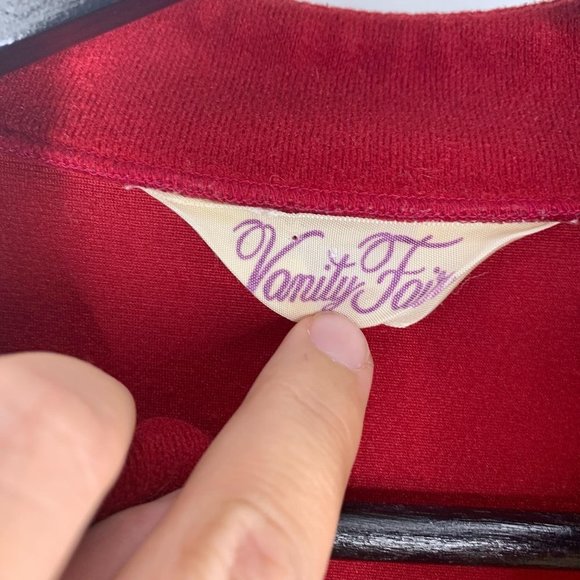 Vintage 60s Vanity Fair Long Sleeve Zip Up House Dress Robe Large - Picture 11 of 13